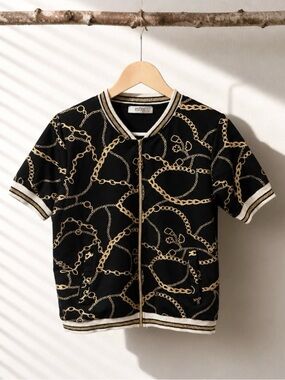 Estee Black Jacket with Gold Accents